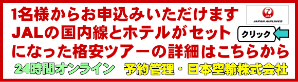 JAL国内線のホテル付き格安ツアーのオンライン予約
