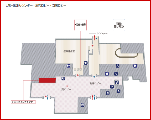 JAL国内線 隠岐空港のチェックインカウンター
