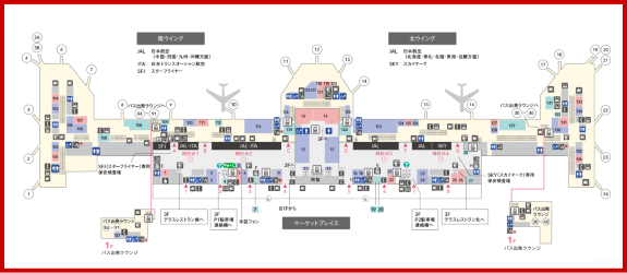 羽田空港第一ターミナル JAL国内線のチェックインカウンター