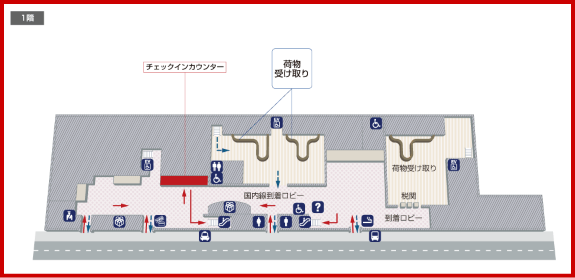 JAL国内線 青森空港のチェックインカウンター